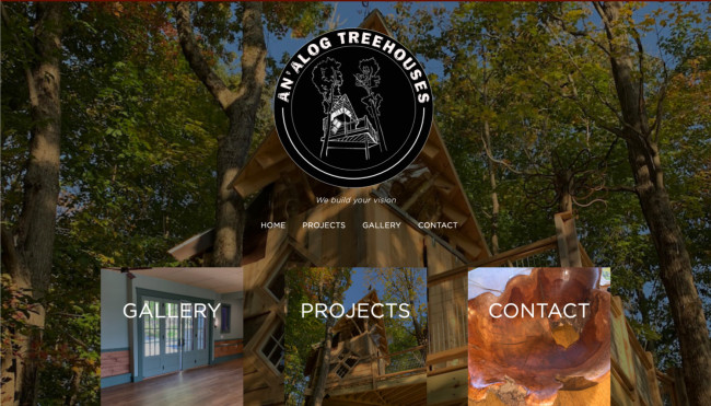 analogtreehouses.com :: Website by Off Grid Media Lab